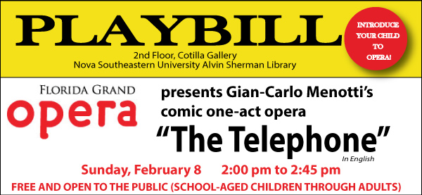 Florida Grand Opera performs at the Alvin Sherman Library