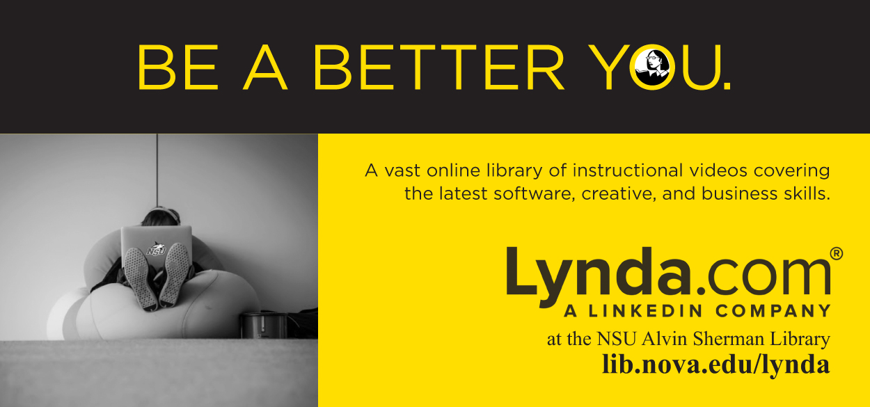 Lynda.com tutorials to help you become a better you.